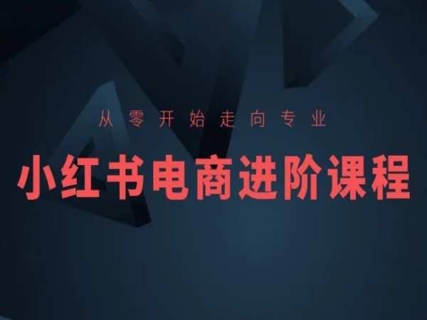 从零开始走向专业,小红书电商进阶课程-就去找资源网