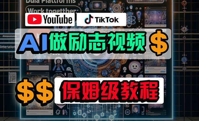 （10520期）利用AI制作励志视频，在YouTube和TikTok赚钱，小白可做（附工具）-就去找资源网
