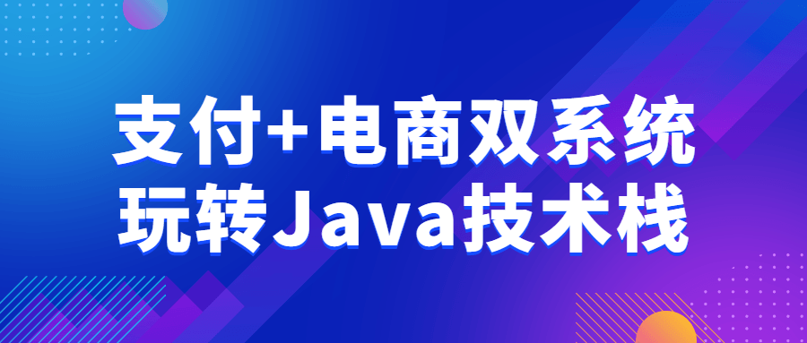 支付+电商双系统玩转Java技术栈-就去找资源网