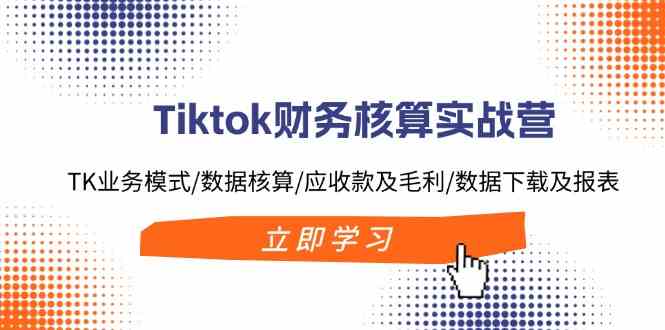 Tiktok财务核算实战营：TK业务模式/数据核算/应收款及毛利/数据下载及报表-就去找资源网