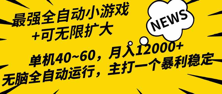 (10046期)2024最新全网独家小游戏全自动,单机40~60,稳定躺赚,小白都能月入过万-就去找资源网