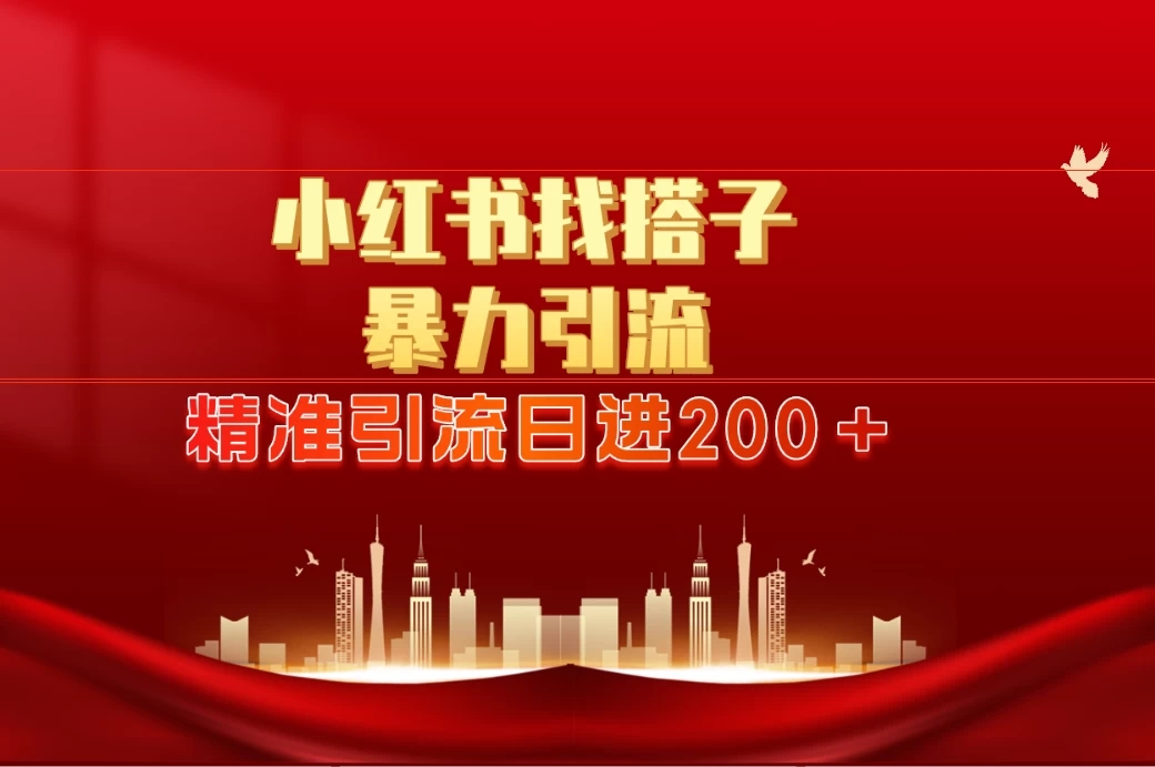 2024最新小红署引流思路,日进300+,暴力引流+锁粉-就去找资源网