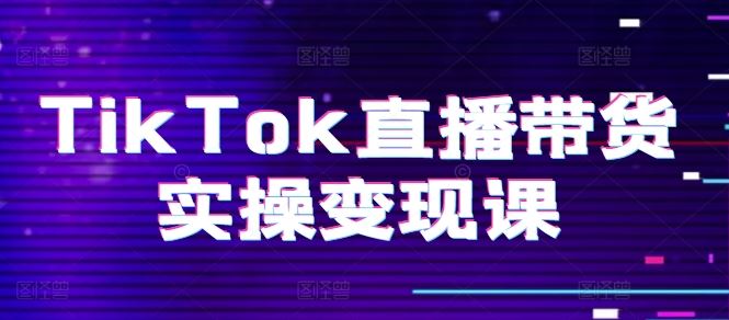 TikTok直播带货实操变现课:系统起号、科学复盘、变现链路、直播配置、小店操作流程、团队搭建等。-就去找资源网