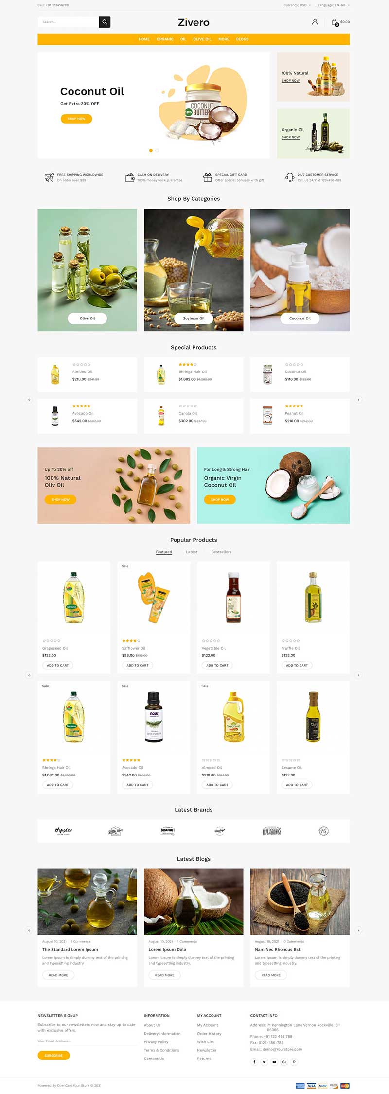 油制品花生油橄榄油豆油商城html网站模板-就去找资源网