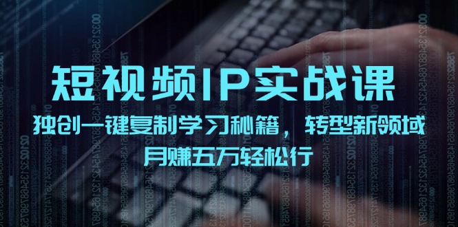 （12193期）短视频 IP实战课，独创一键复制学习秘籍，转战新领域，月赚五万轻松行-就去找资源网