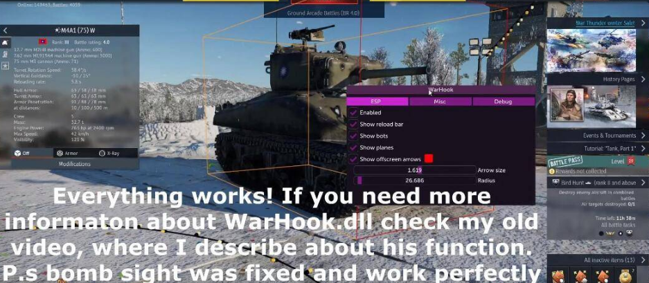 War Thunder 战争雷霆 透视自瞄免费辅助v1.9-就去找资源网