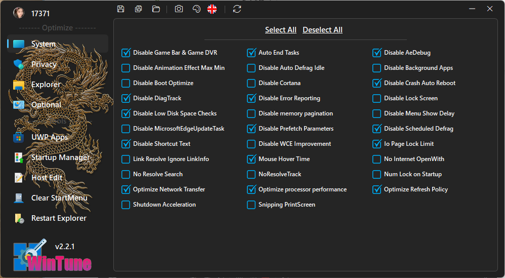 WinTune系统优化工具v2.2.1绿色版-就去找资源网