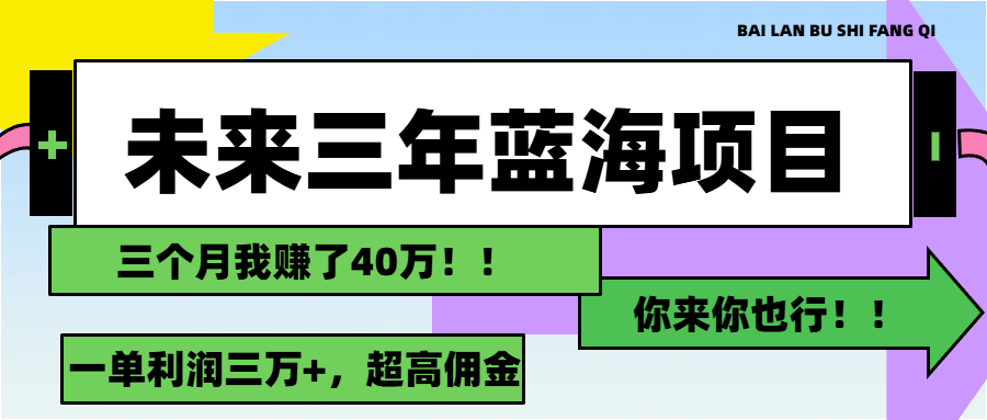 （11716期）未来三年，蓝海赛道，月入3万+-就去找资源网