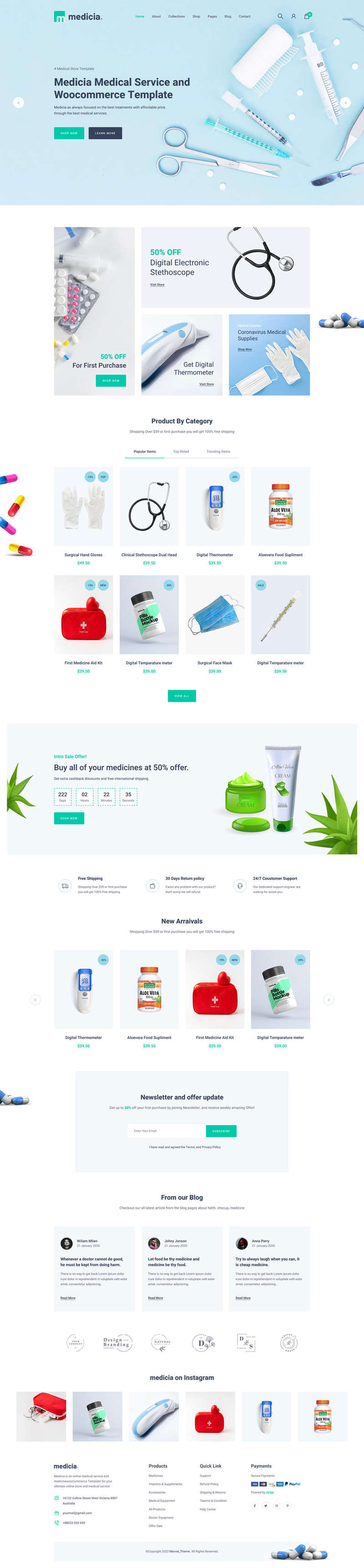 医疗保健医护用品html模板-就去找资源网