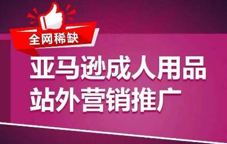 全网稀缺！亚马逊成人用品站外营销推广，教你引爆站外流量，开启爆单模式-就去找资源网