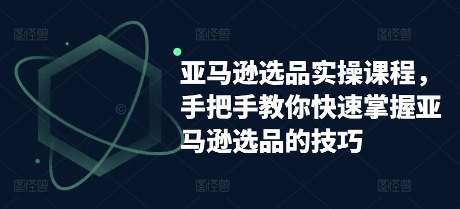 亚马逊选品实操课程，手把手教你快速掌握亚马逊选品的技巧-就去找资源网