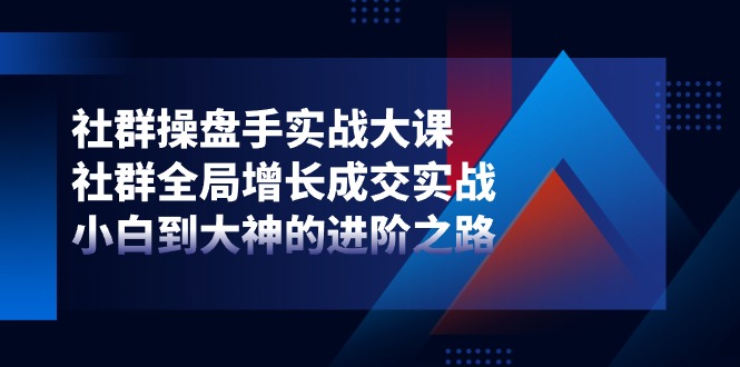 (11058期)社群-操盘手实战大课:社群 全局增长成交实战,小白到大神的进阶之路-就去找资源网