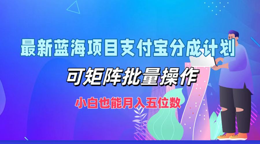 （12515期）最新蓝海项目支付宝分成计划，可矩阵批量操作，小白也能月入五位数-就去找资源网
