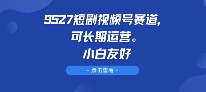 9527短剧视频号赛道,可长期运营,小白友好【揭秘】-就去找资源网