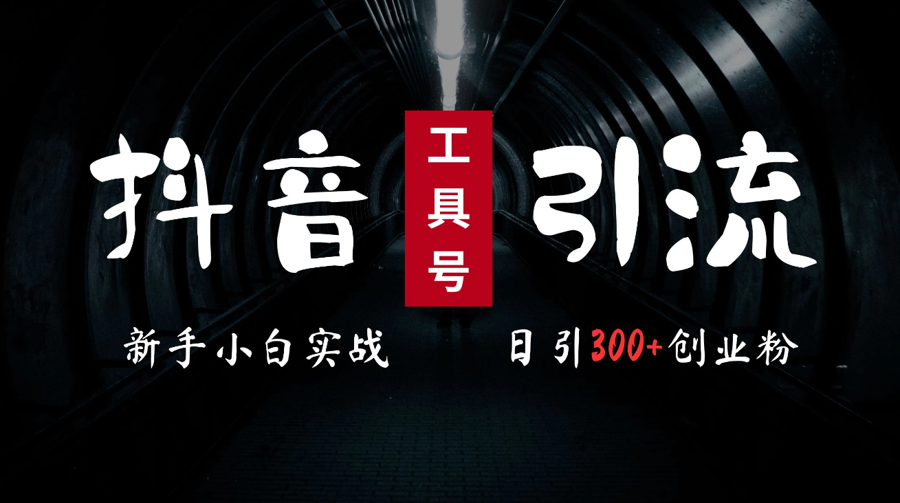2024最新抖音工具号引流玩法，高效日引300+创业粉，当天变现5000+，小白也可成为实战高手-就去找资源网