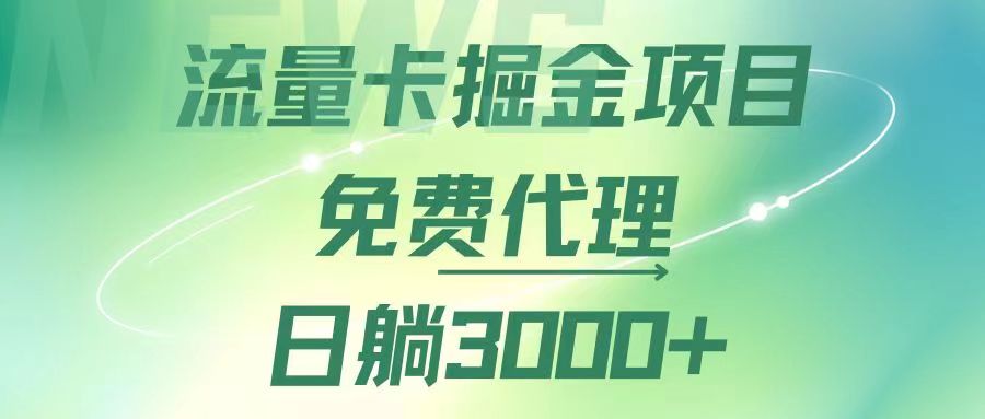 (12321期)流量卡掘金代理,日躺赚3000+,变现暴力,多种推广途径-就去找资源网