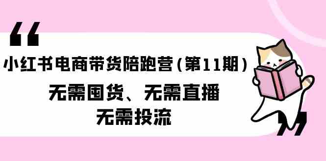 （9996期）小红书电商带货陪跑营(第11期)无需囤货、无需直播、无需投流（送往期10套）-就去找资源网