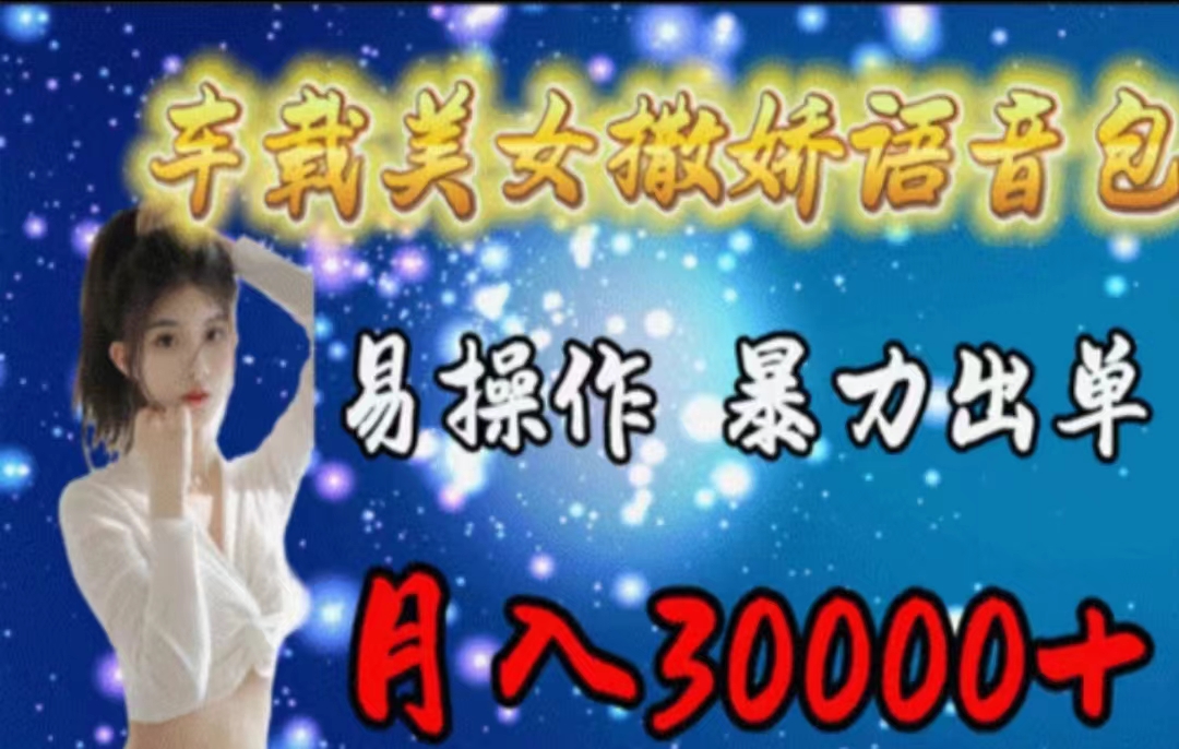 (11249期)车载美女撒娇语音包,执行就出单,月入3000+,小白看完课程就能马上实操-就去找资源网