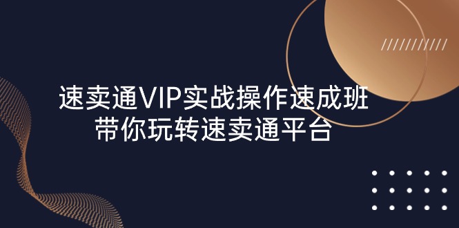 (10935期)速卖通 VIP实战操作-速成班,带你玩转速卖通平台(23节)-就去找资源网