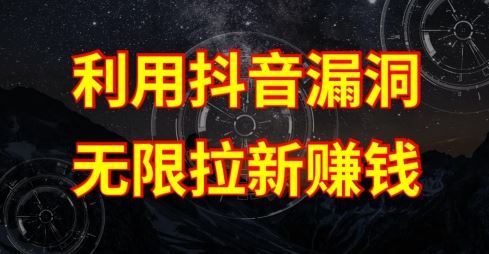利用抖音链接漏洞，无限拉新赚钱【漏洞原理+操作流程】【揭秘】-就去找资源网