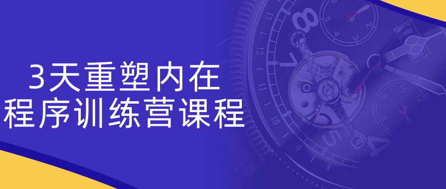 3天重塑内在程序训练营课程-就去找资源网