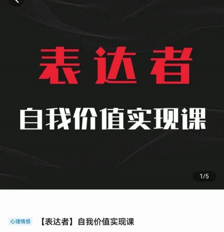自我价值实现课，思辨盛宴极致表达-就去找资源网