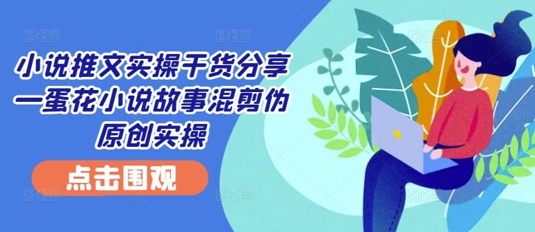 小说推文实操干货分享—蛋花小说故事混剪伪原创实操-就去找资源网
