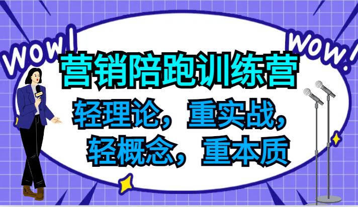 营销陪跑训练营，轻理论，重实战，轻概念，重本质，适合中小企业和初创企业的老板-就去找资源网