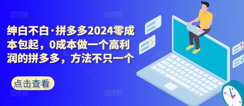 拼多多2024零成本包起，0成本做一个高利润的拼多多，方法不只一个-就去找资源网