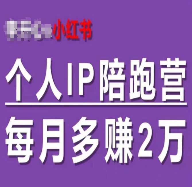 小红书个人IP陪跑营，60天拥有自动转化成交的双渠道个人IP，每月多赚2w-就去找资源网