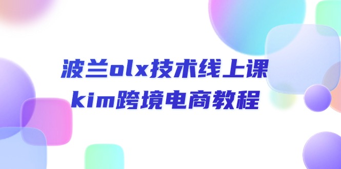 (10967期)波兰olx 技术线上课,kim跨境电商教程-就去找资源网