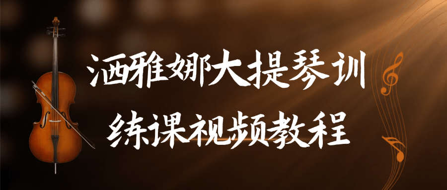 洒雅娜大提琴训练课视频教程-就去找资源网