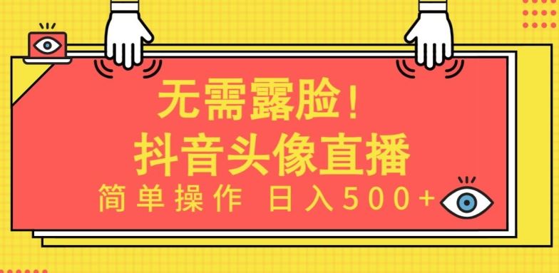 无需露脸，Ai头像直播项目，简单操作日入500+【揭秘】-就去找资源网