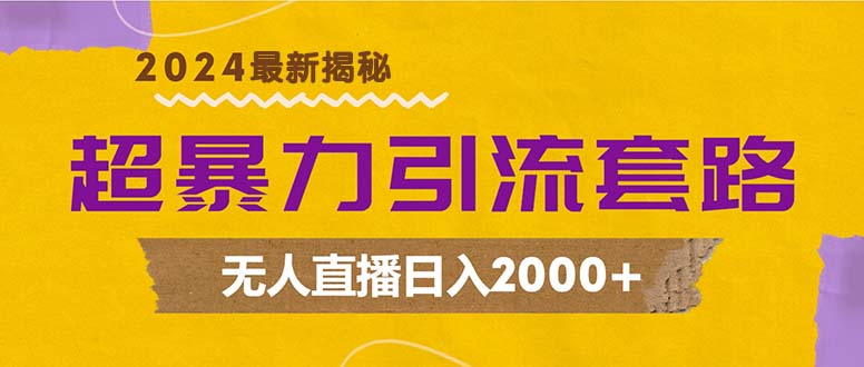 （12800期）超暴力引流套路，无人直播日入2000+-就去找资源网