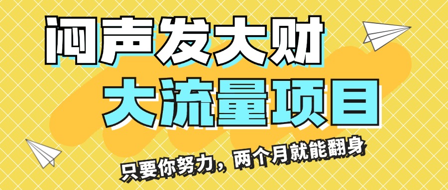 （11688期）闷声发大财，大流量项目，月收益过3万，只要你努力，两个月就能翻身-就去找资源网