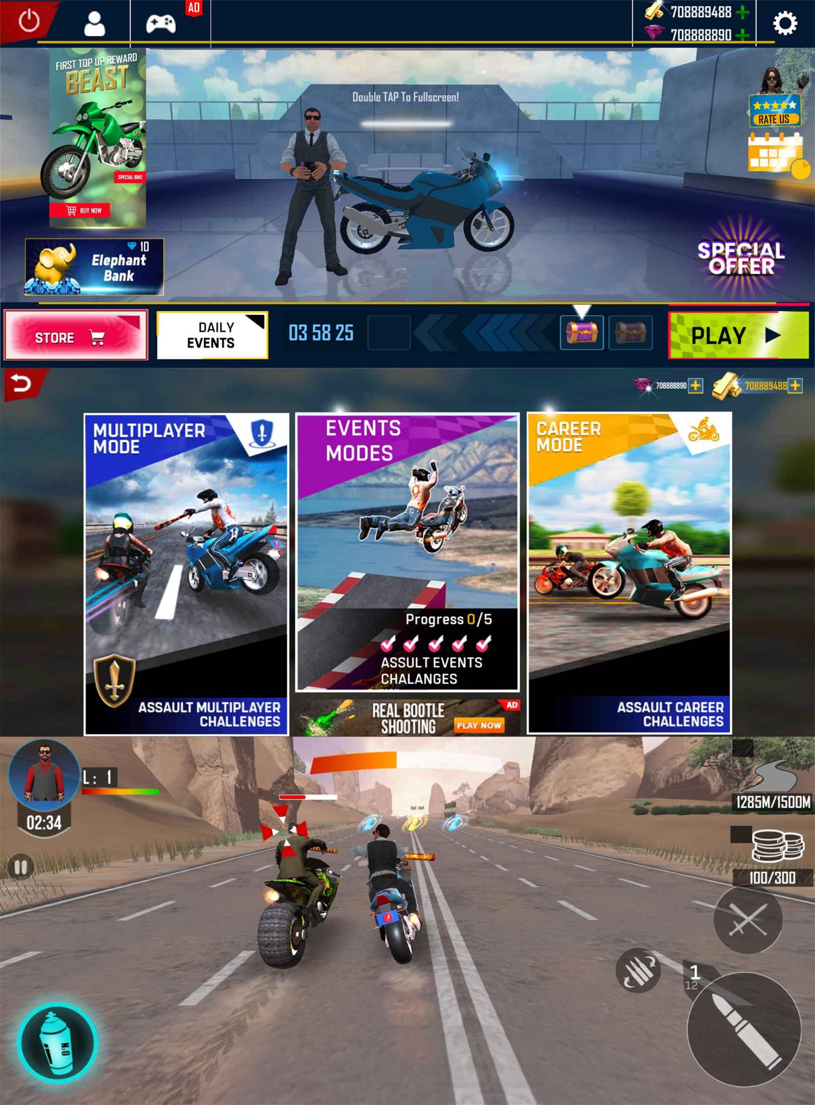 街机冒险闯关游戏 暴力摩托-就去找资源网