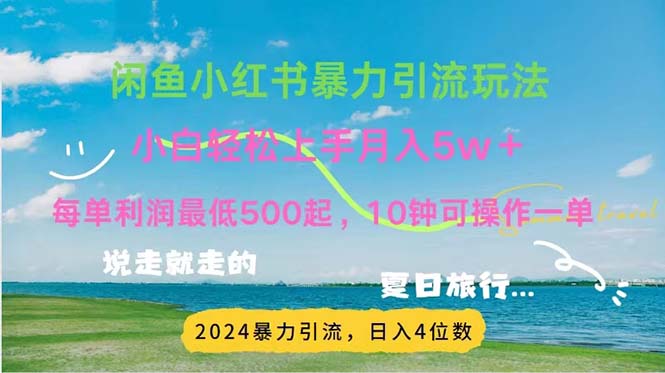 (11650期)2024暑假赚钱项目小红书咸鱼暴力引流,简单无脑操作,每单利润500+,…-就去找资源网