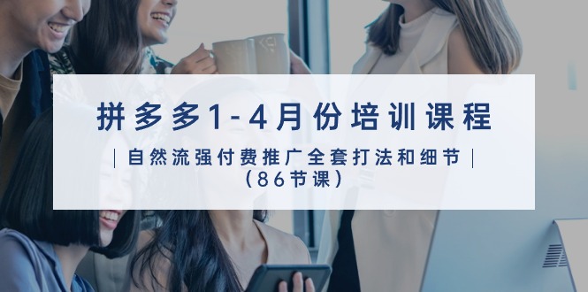 （10495期）拼多多1-4月份培训课程，自然流强付费推广全套打法和细节（86节课）-就去找资源网