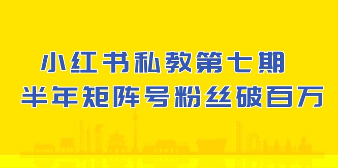 小红书私教第七期,小红书90天涨粉18w,1周涨粉破万 半年矩阵号粉丝破百万-就去找资源网