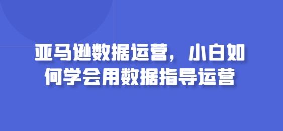 亚马逊数据运营,小白如何学会用数据指导运营-就去找资源网