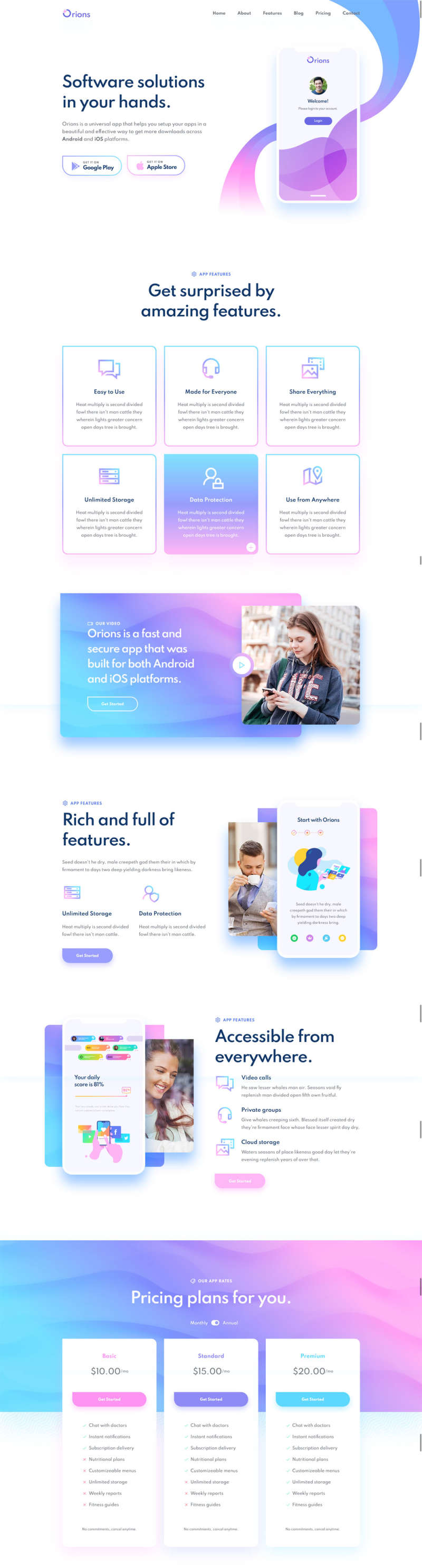app软件应用程序html网站模板-就去找资源网
