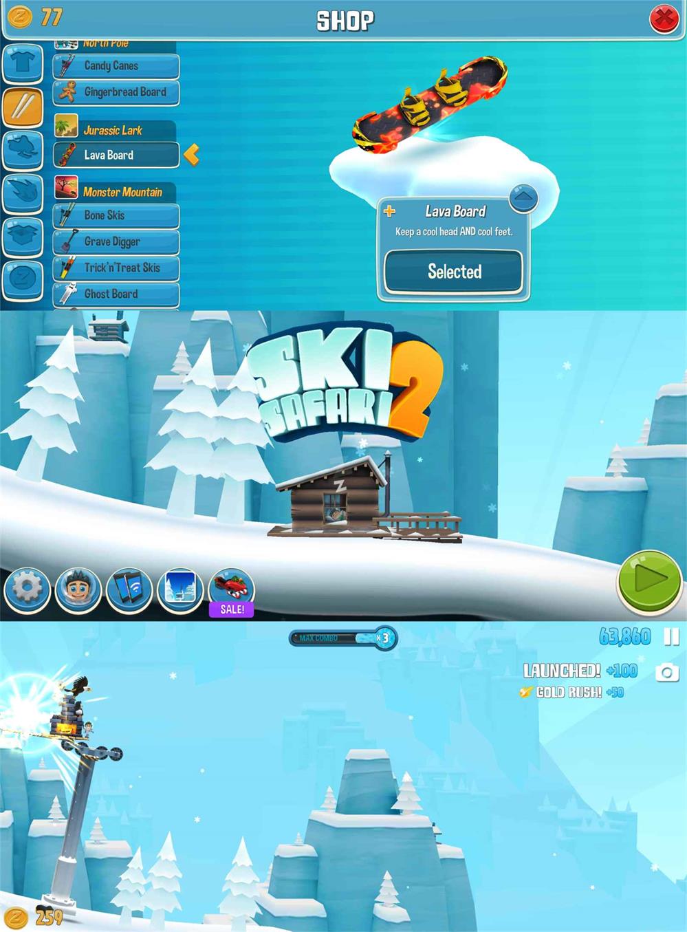 神作跑酷游戏 滑雪大冒险2-就去找资源网