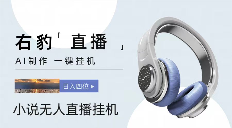 右豹小说无人直播挂机吸金项目,简单易行收益稳定, 月入1000+-就去找资源网