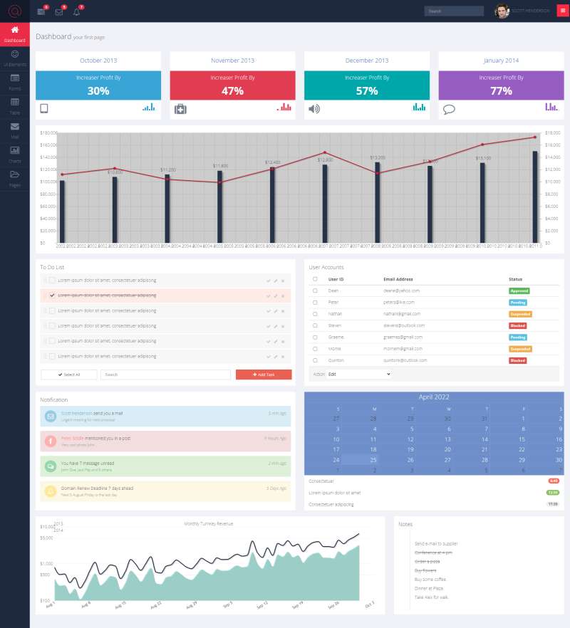 cms管理系统后台模板 Atomios7风格后台html模板-就去找资源网