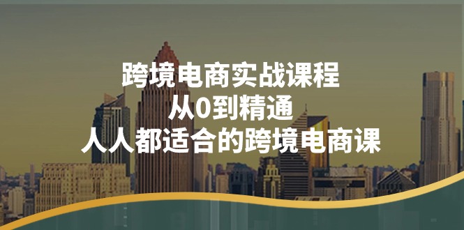 （11183期）跨境电商实战课程：从0到精通，人人都适合的跨境电商课（14节课）-就去找资源网