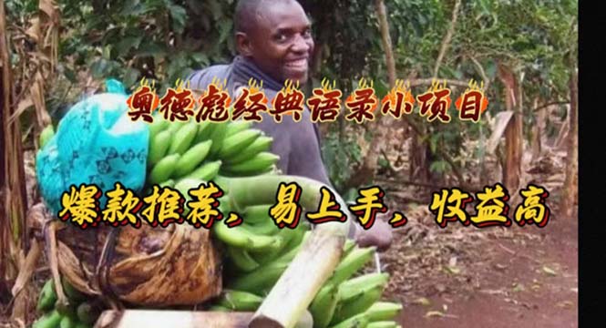 (11030期)奥德彪经典语录小项目,爆款推荐,易上手,收益高-就去找资源网