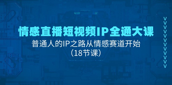 （11497期）情感直播短视频IP全通大课，普通人的IP之路从情感赛道开始（18节课）-就去找资源网