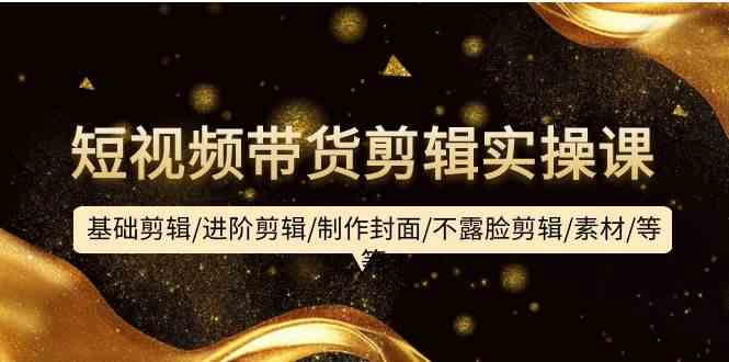 （9887期）短视频带货剪辑实操课：基础剪辑/进阶剪辑/制作封面/不露脸剪辑/素材/等等-就去找资源网
