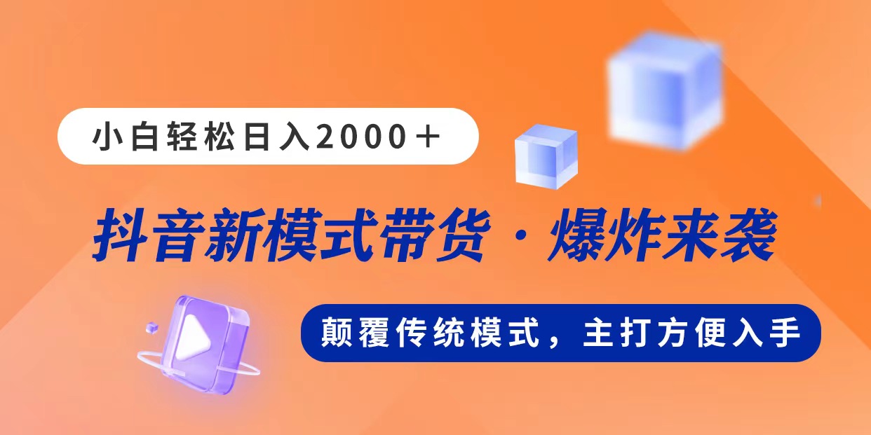 (11080期)新模式直播带货,日入2000,不出镜不露脸,小白轻松上手-就去找资源网