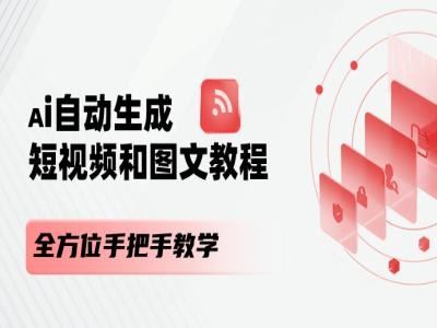 AI自动生成短视频和图文课程，全方位手把手教学-就去找资源网